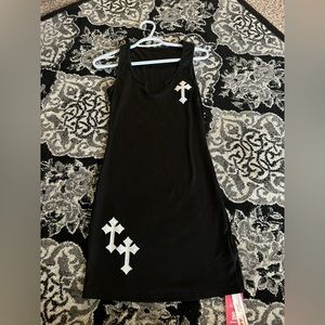 Black dress with crosses!